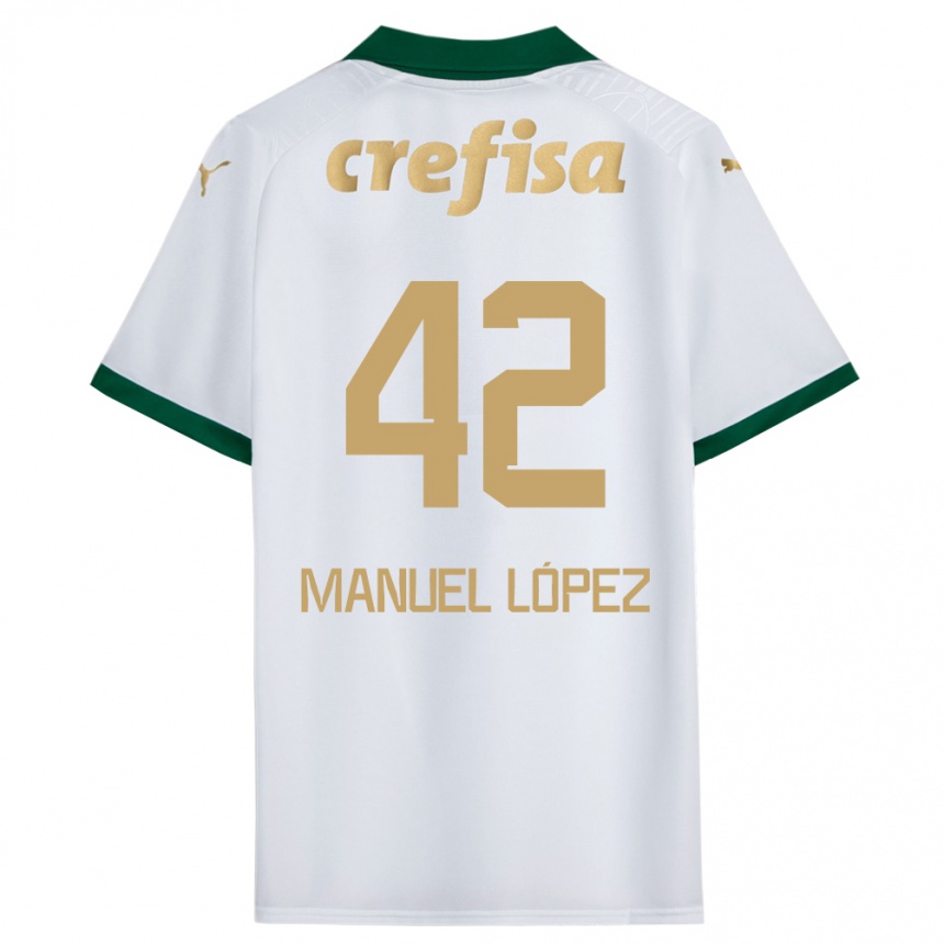 Kids Football José Manuel López #42 White Green Away Jersey 2024/25 T-Shirt Australia