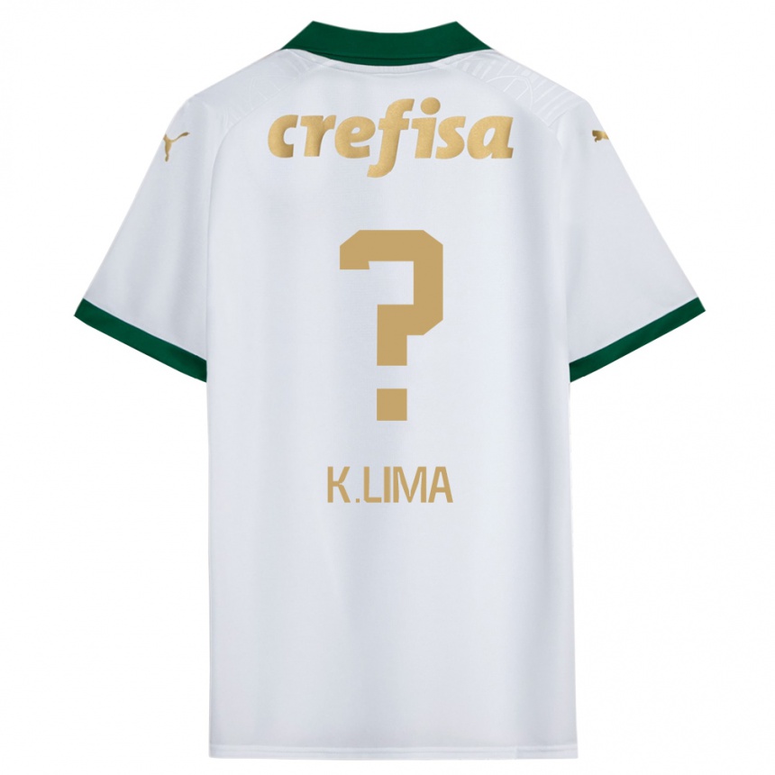 Kids Football Kauan Lima #0 White Green Away Jersey 2024/25 T-Shirt Australia