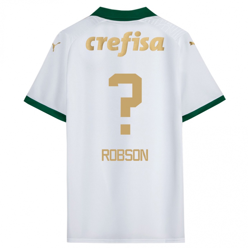 Kids Football Robson #0 White Green Away Jersey 2024/25 T-Shirt Australia