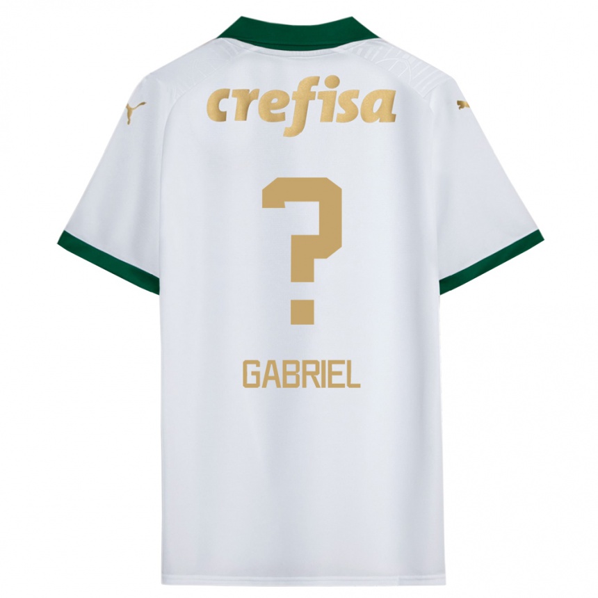 Kids Football Arthur Gabriel #0 White Green Away Jersey 2024/25 T-Shirt Australia