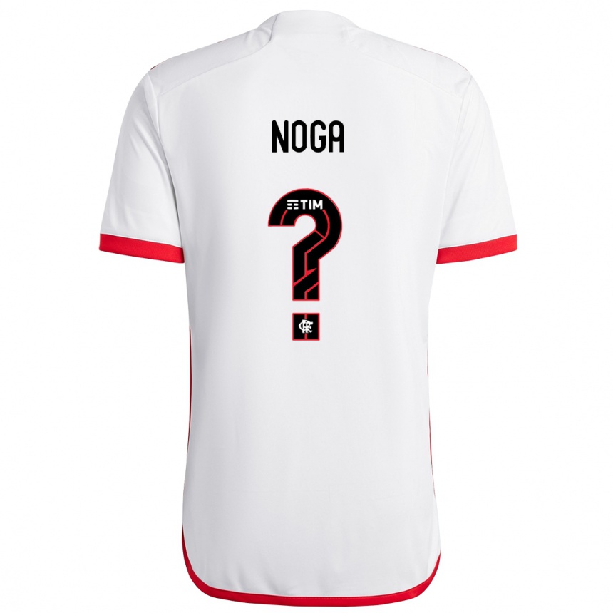 Kids Football Gabriel Noga #0 White Red Away Jersey 2024/25 T-Shirt Australia