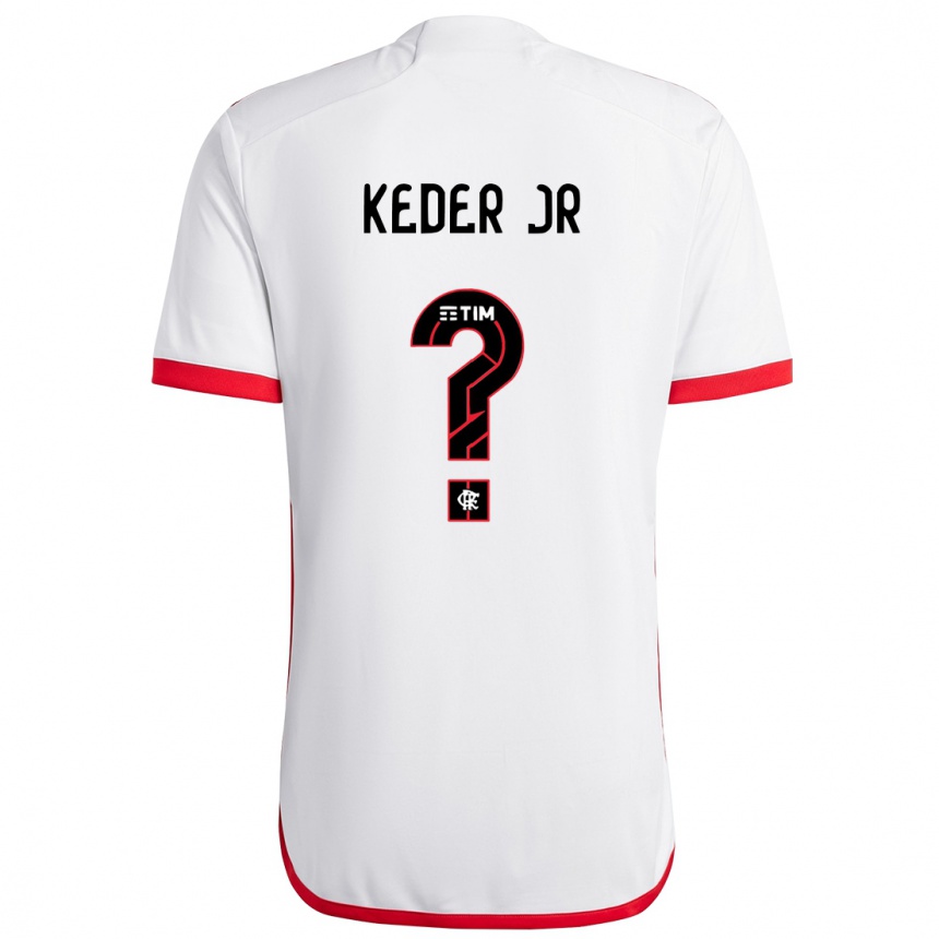 Kids Football Keder Jr #0 White Red Away Jersey 2024/25 T-Shirt Australia