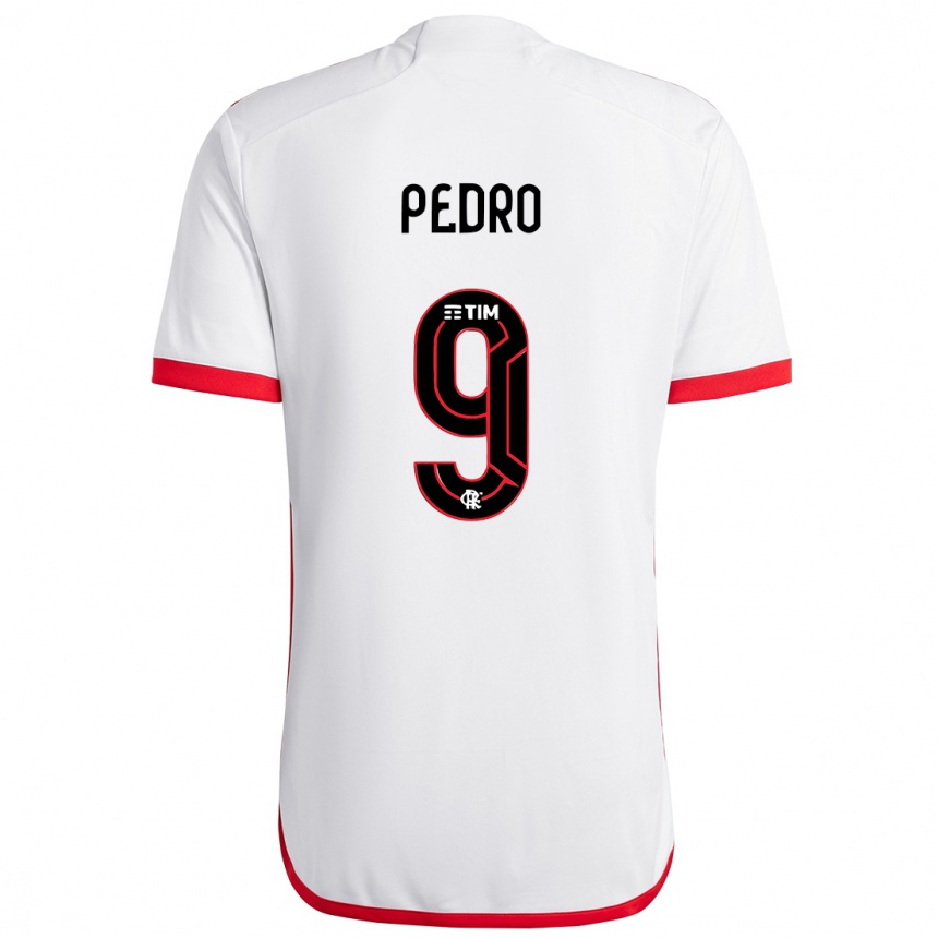 Kids Football Pedro #9 White Red Away Jersey 2024/25 T-Shirt Australia