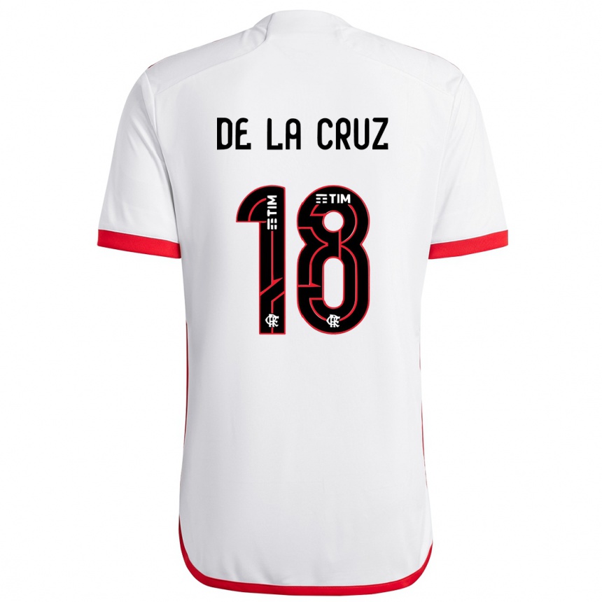 Kids Football Nicolás De La Cruz #18 White Red Away Jersey 2024/25 T-Shirt Australia