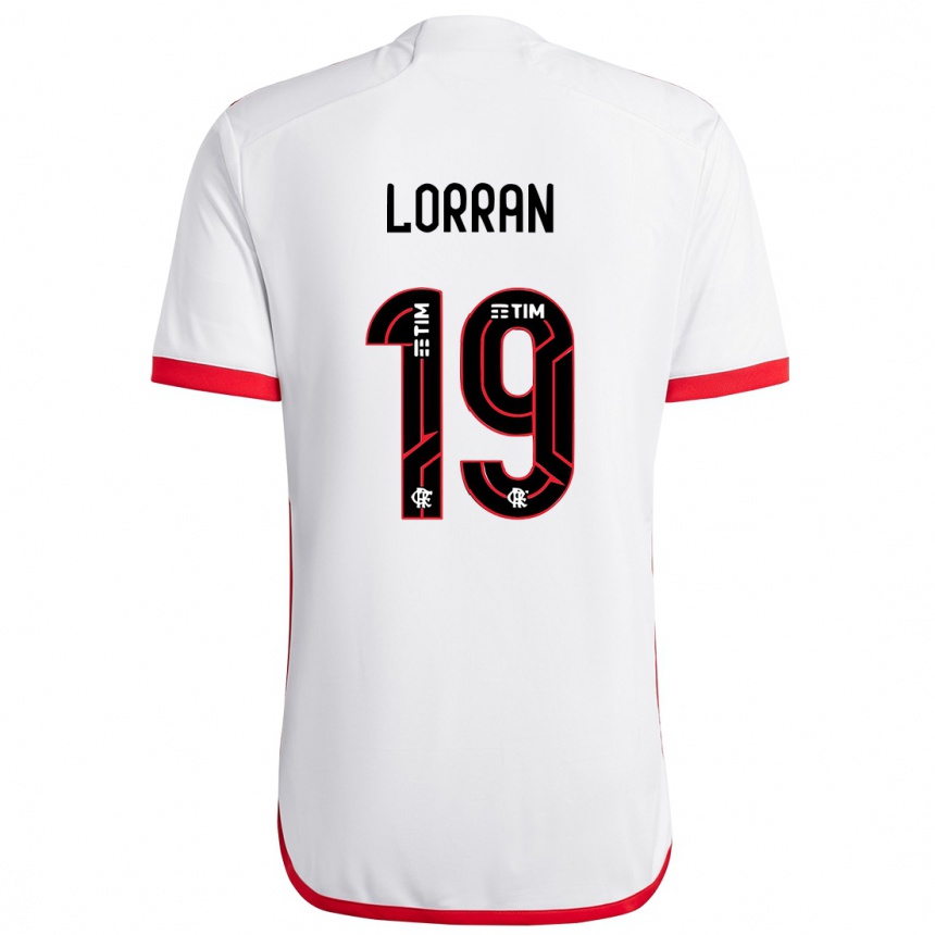 Kids Football Lorran #19 White Red Away Jersey 2024/25 T-Shirt Australia