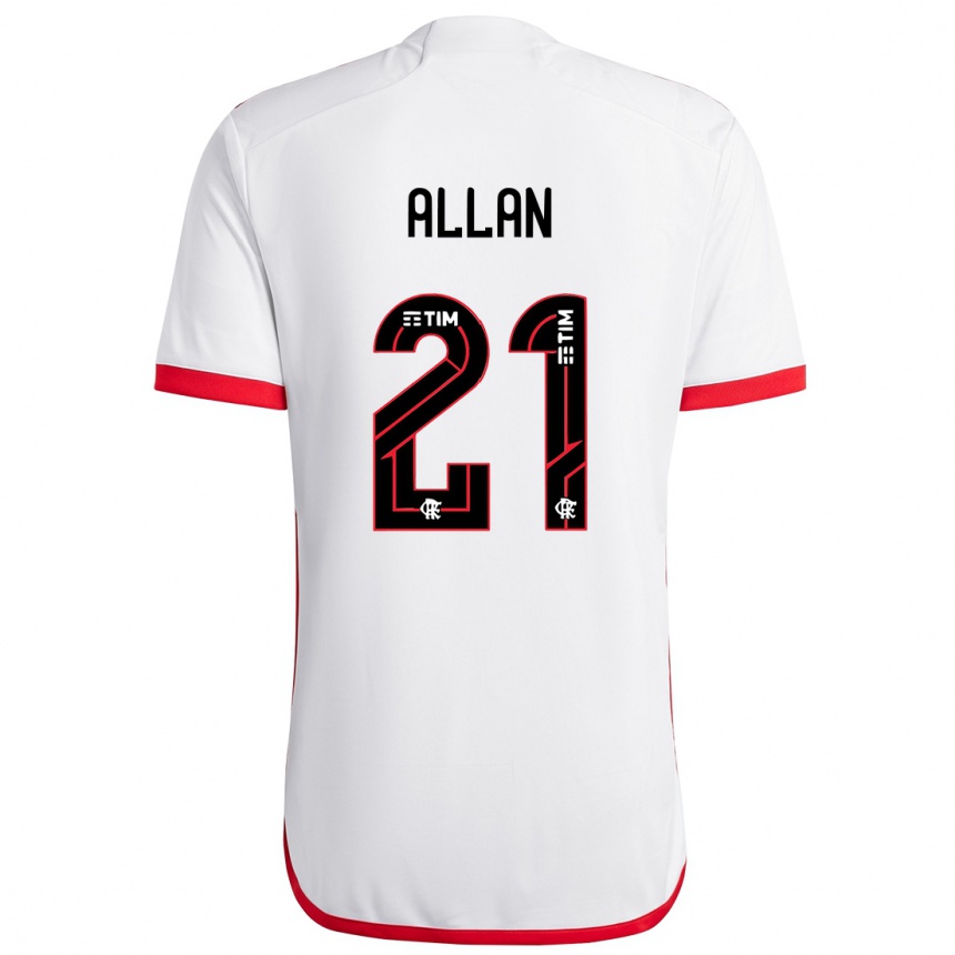 Kids Football Allan #21 White Red Away Jersey 2024/25 T-Shirt Australia