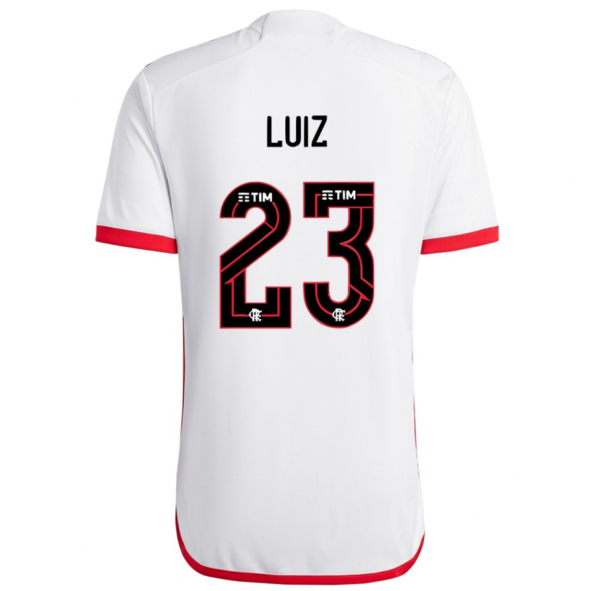 Kids Football David Luiz #23 White Red Away Jersey 2024/25 T-Shirt Australia