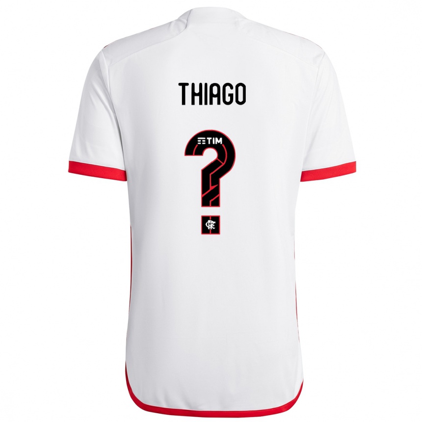 Kids Football Victor Thiago #0 White Red Away Jersey 2024/25 T-Shirt Australia