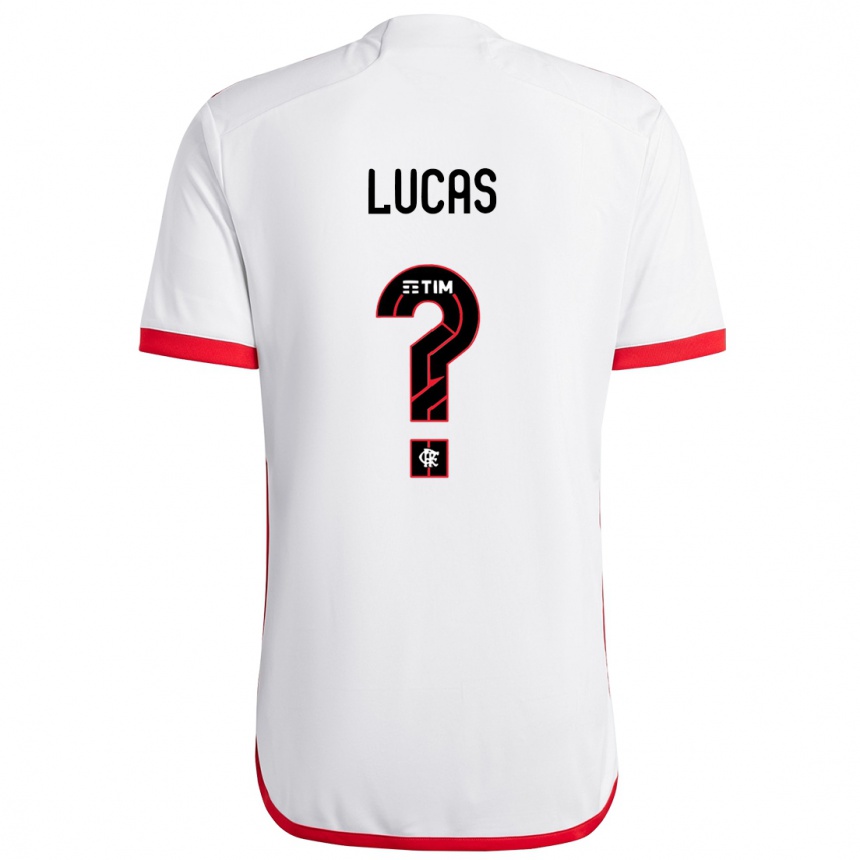 Kids Football Rayan Lucas #0 White Red Away Jersey 2024/25 T-Shirt Australia