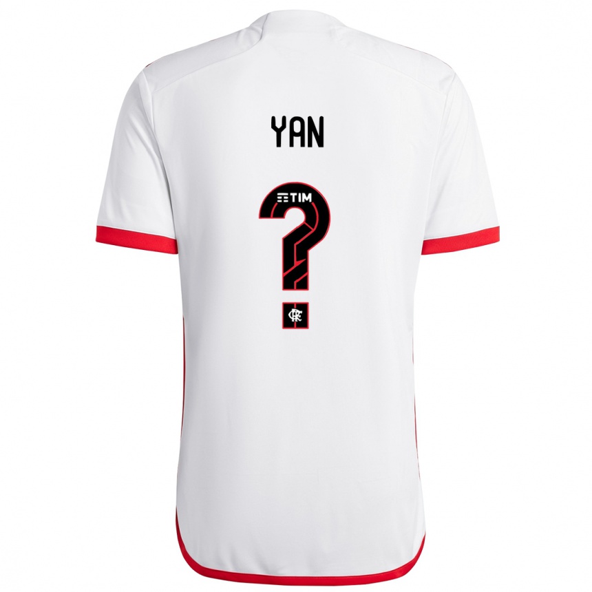 Kids Football Wallace Yan #0 White Red Away Jersey 2024/25 T-Shirt Australia