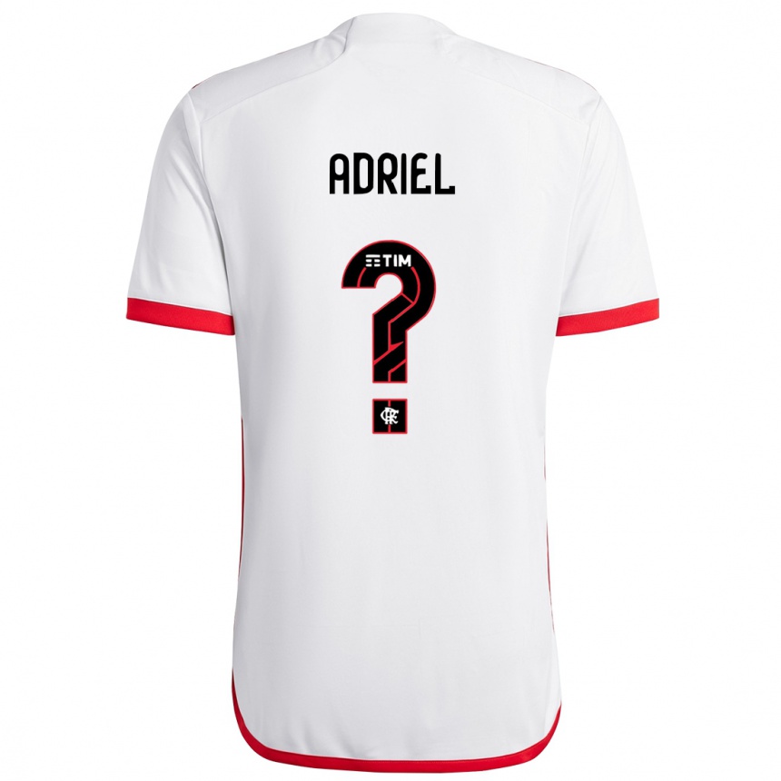 Kids Football Adriel #0 White Red Away Jersey 2024/25 T-Shirt Australia