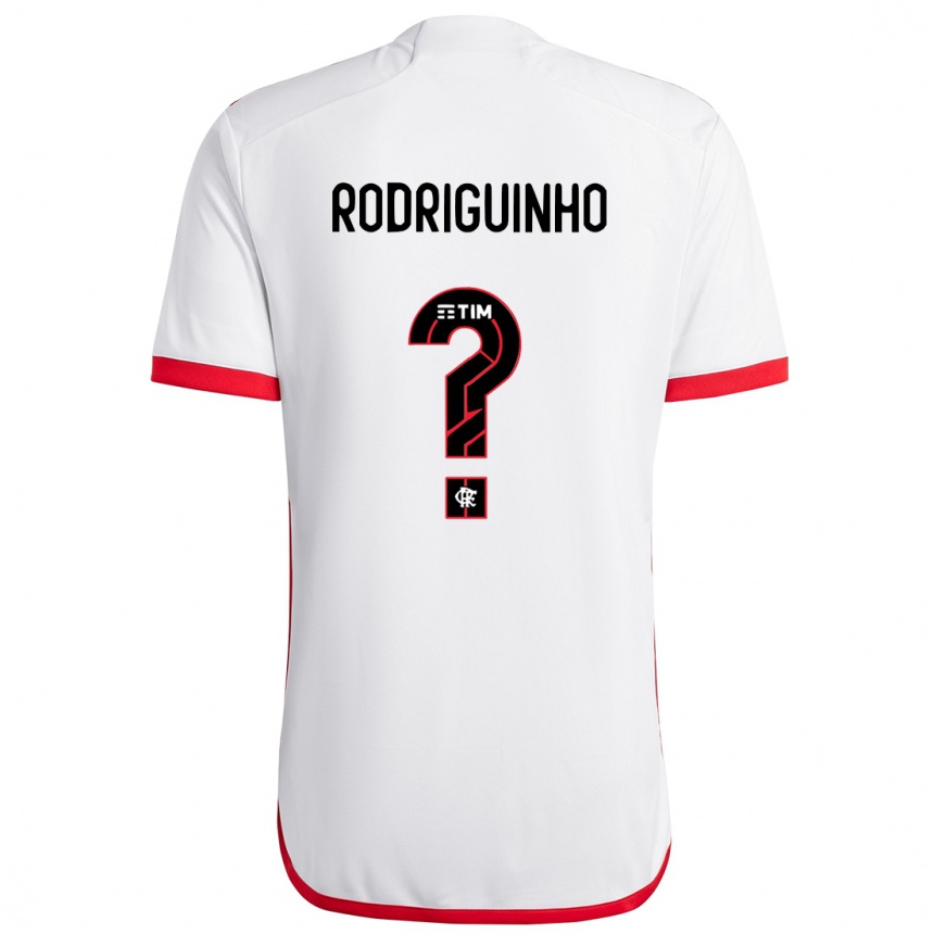 Kids Football Rodriguinho #0 White Red Away Jersey 2024/25 T-Shirt Australia