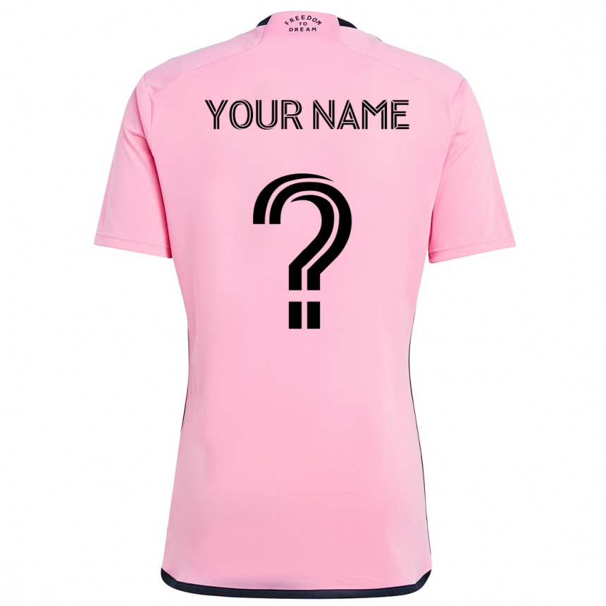 Men Football Your Name #0 Pink Home Jersey 2024/25 T-Shirt Australia