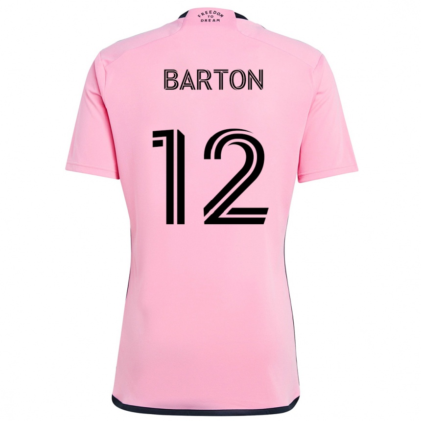 Men Football Tye Barton #12 Pink Home Jersey 2024/25 T-Shirt Australia