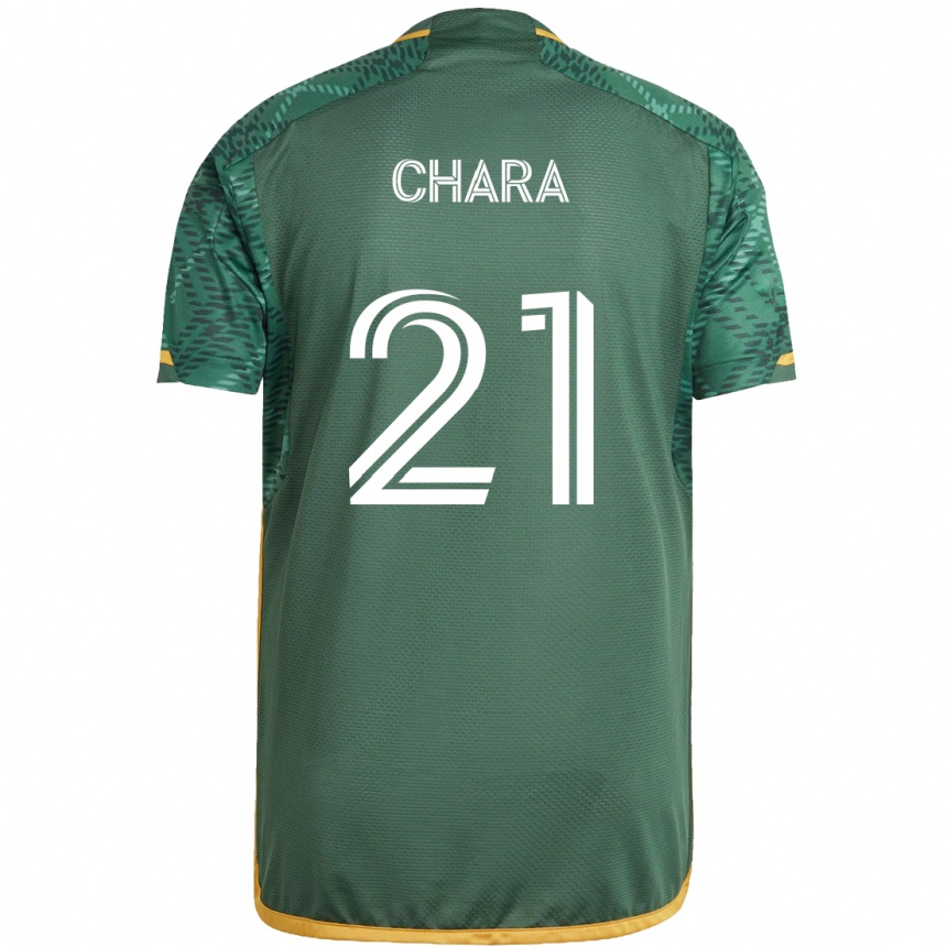 Men Football Diego Chará #21 Green Orange Home Jersey 2024/25 T-Shirt Australia