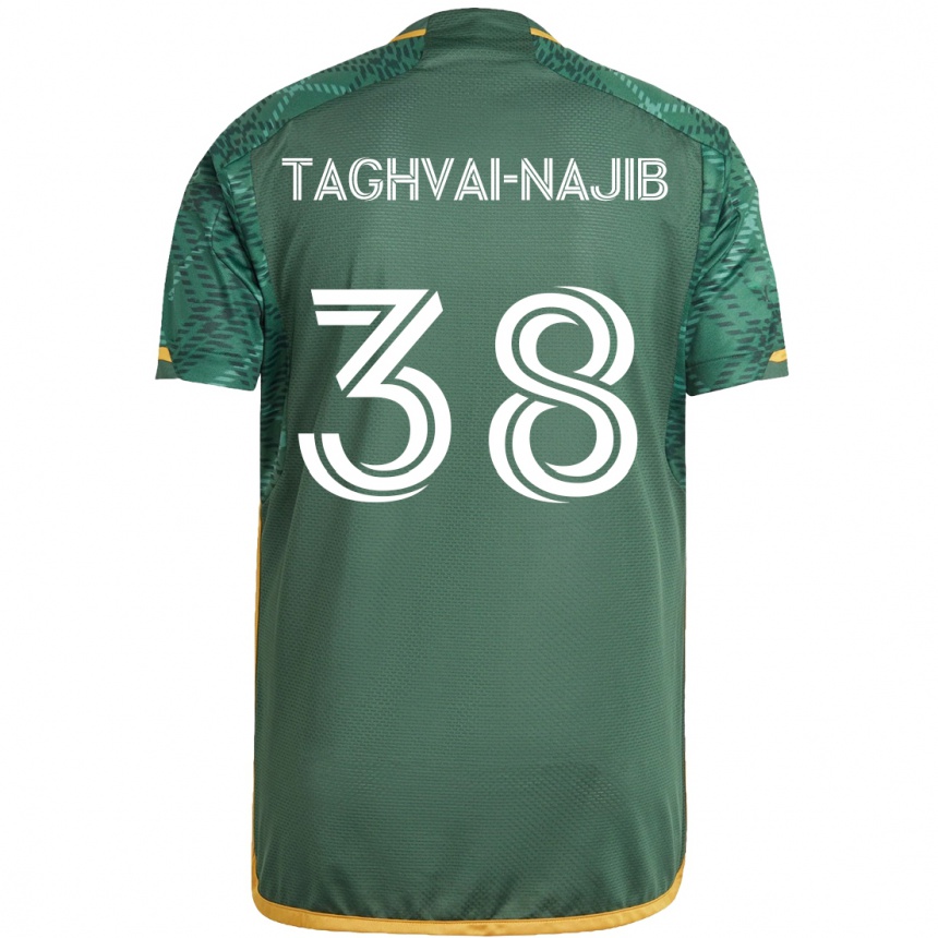 Men Football Braxton Taghvai-Najib #38 Green Orange Home Jersey 2024/25 T-Shirt Australia