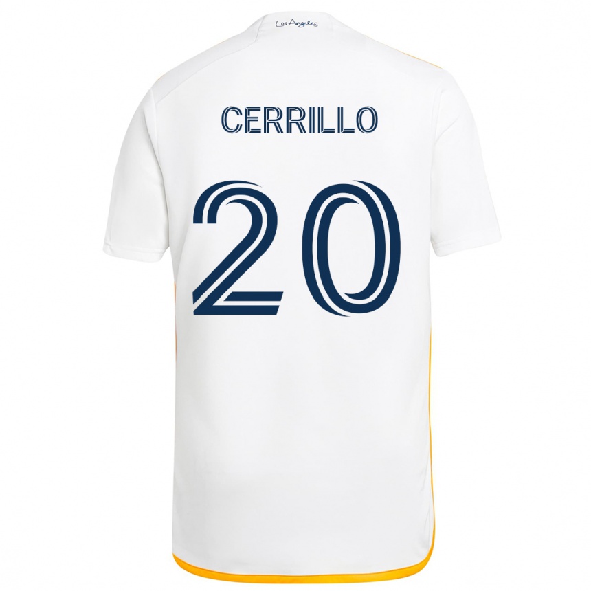 Men Football Edwin Cerrillo #20 White Yellow Home Jersey 2024/25 T-Shirt Australia