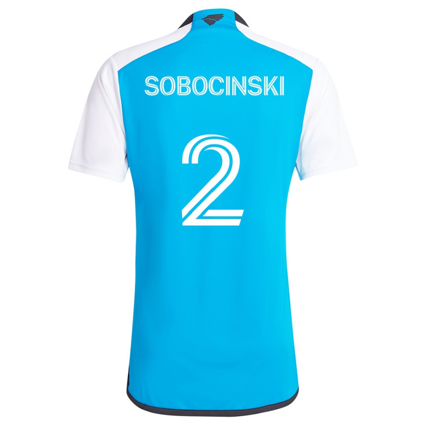 Men Football Jan Sobocinski #2 Blue White Home Jersey 2024/25 T-Shirt Australia