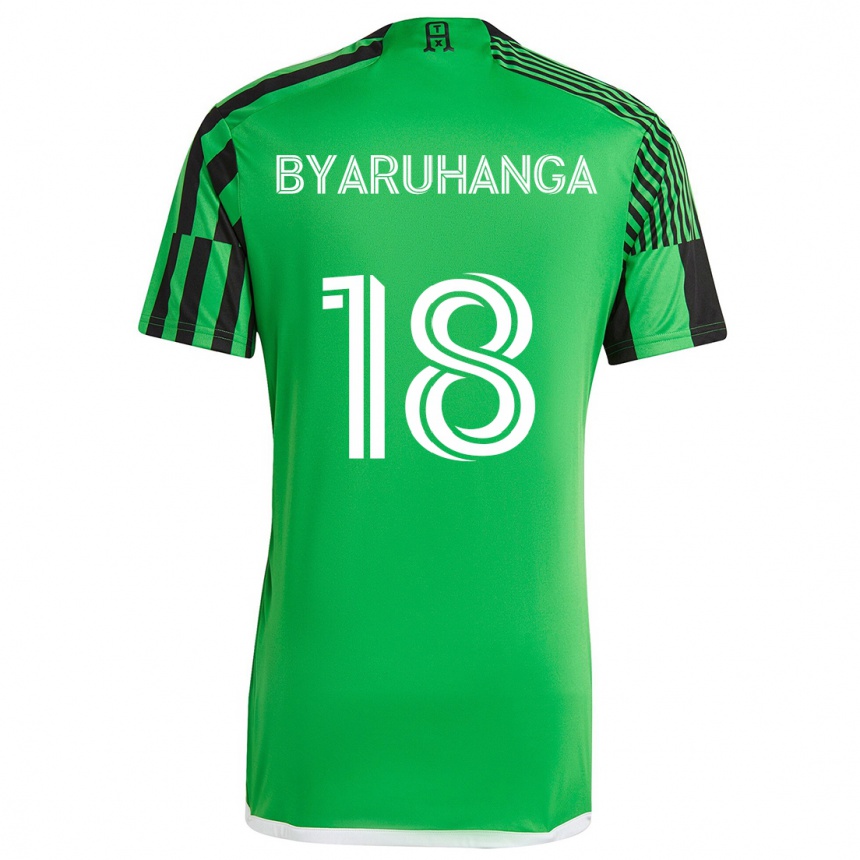 Men Football Bobosi Byaruhanga #18 Green Black Home Jersey 2024/25 T-Shirt Australia