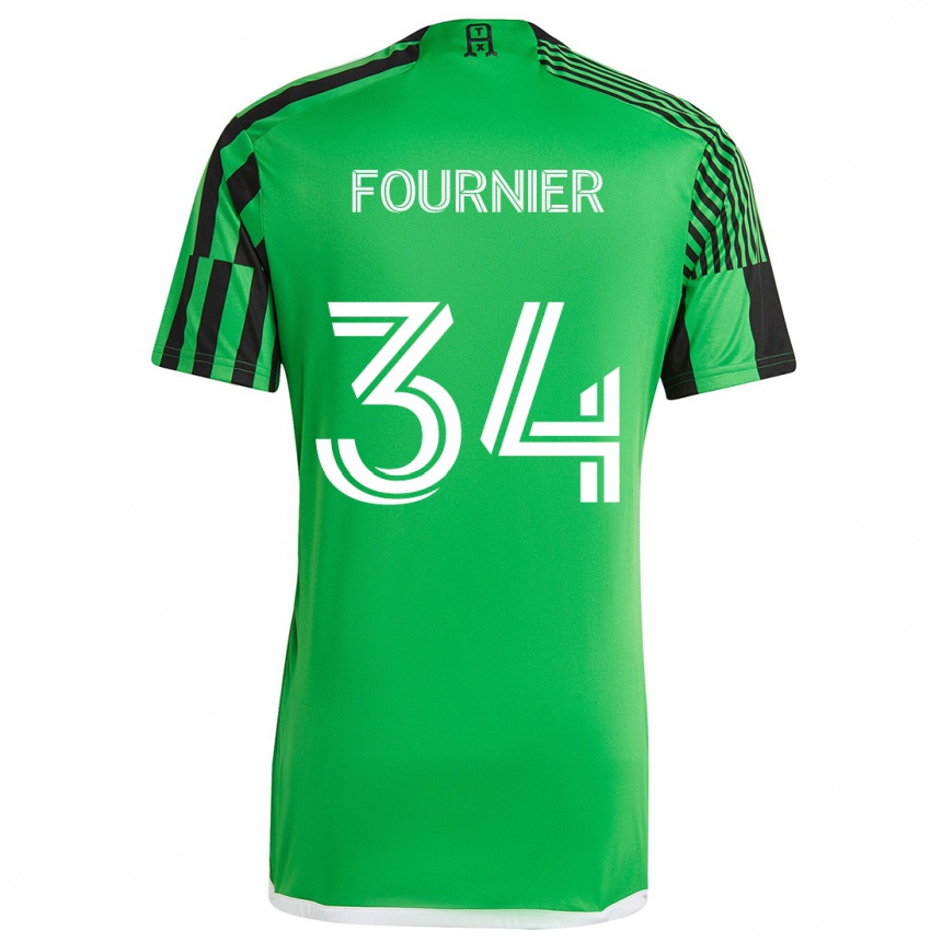 Men Football Drake Fournier #34 Green Black Home Jersey 2024/25 T-Shirt Australia