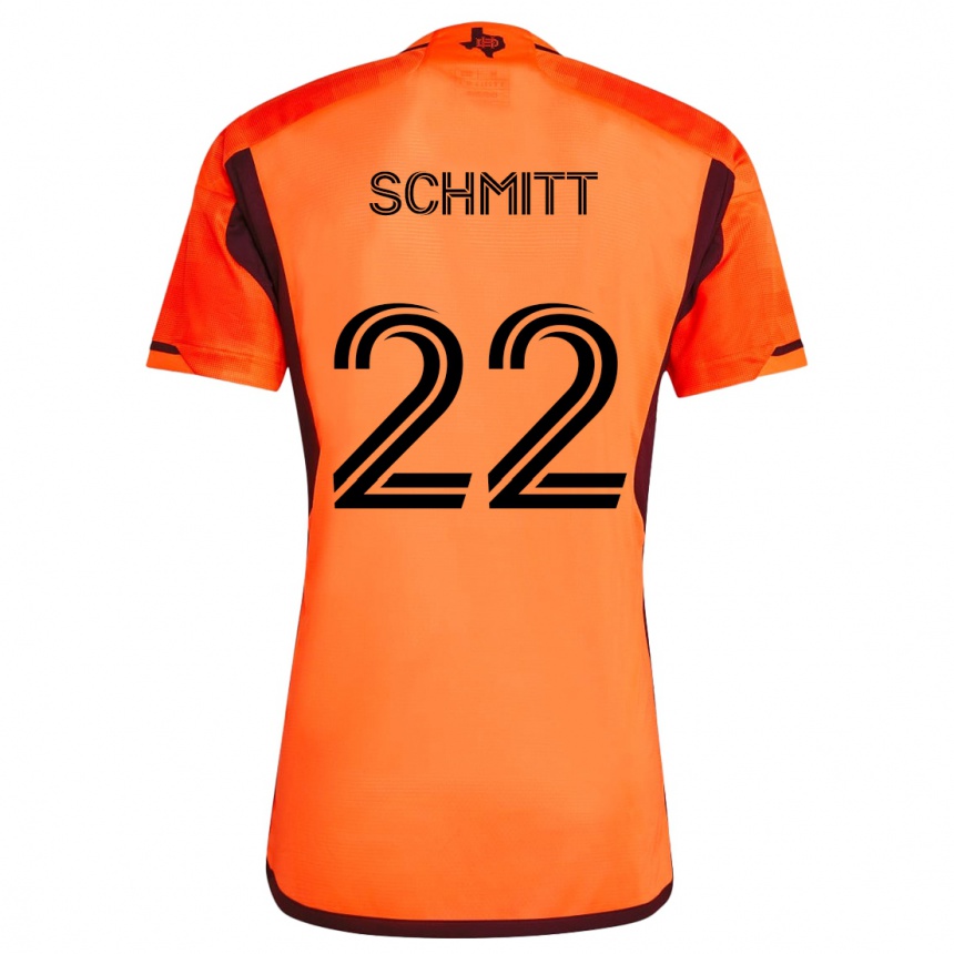 Men Football Tate Schmitt #22 Orange Black Home Jersey 2024/25 T-Shirt Australia