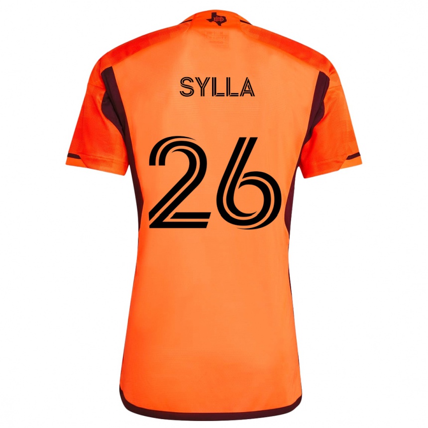 Men Football Ousmane Sylla #26 Orange Black Home Jersey 2024/25 T-Shirt Australia