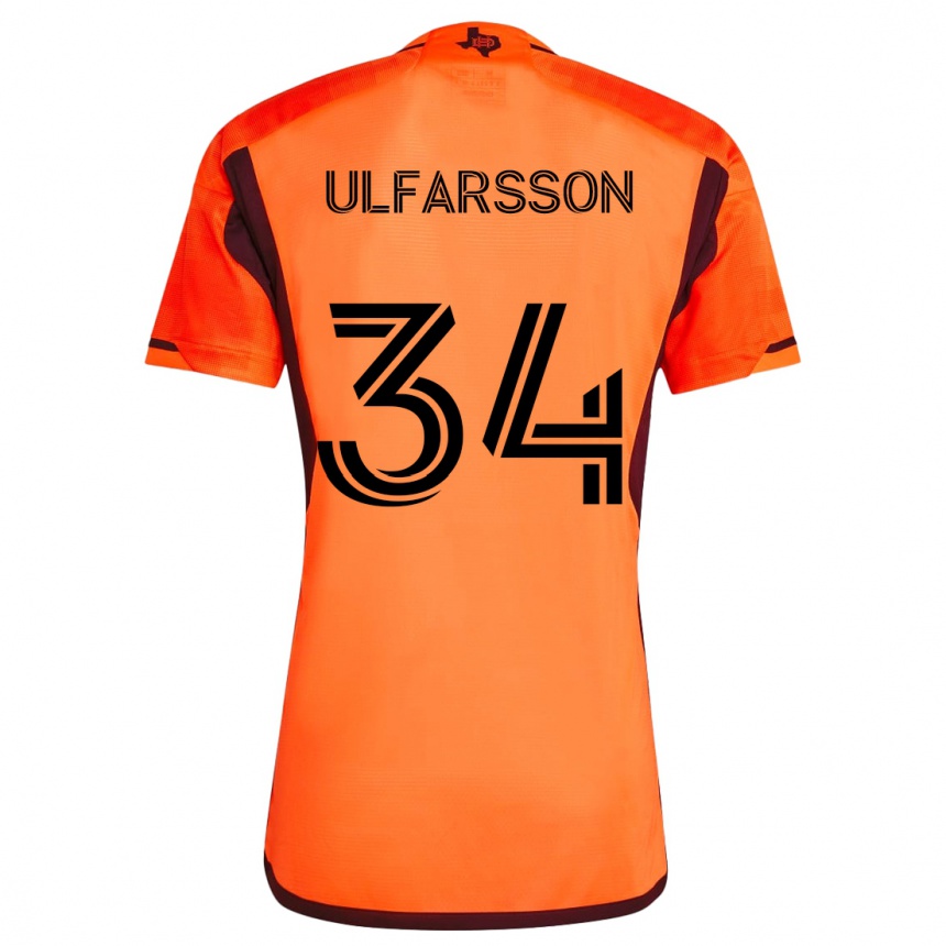 Men Football Thor Úlfarsson #34 Orange Black Home Jersey 2024/25 T-Shirt Australia