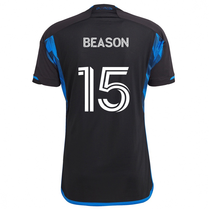 Men Football Tanner Beason #15 Blue Black Home Jersey 2024/25 T-Shirt Australia