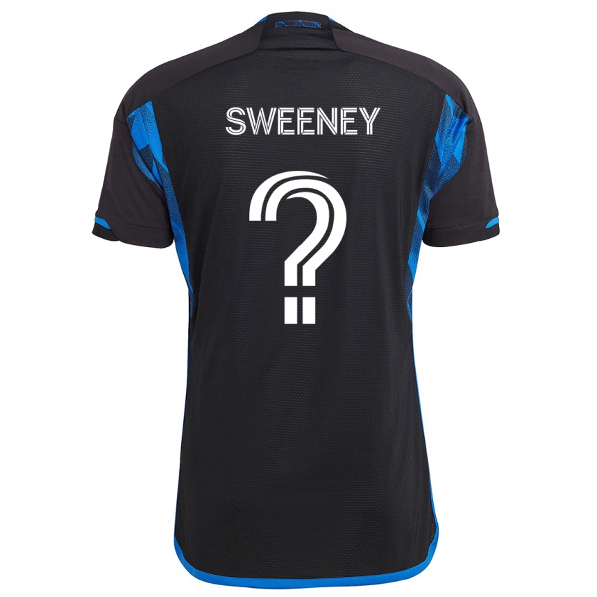 Men Football D Sweeney #0 Blue Black Home Jersey 2024/25 T-Shirt Australia