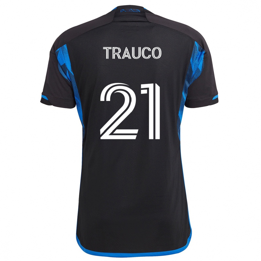 Men Football Miguel Trauco #21 Blue Black Home Jersey 2024/25 T-Shirt Australia