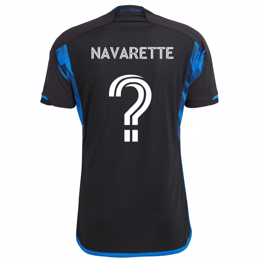 Men Football Samuel Navarette #0 Blue Black Home Jersey 2024/25 T-Shirt Australia