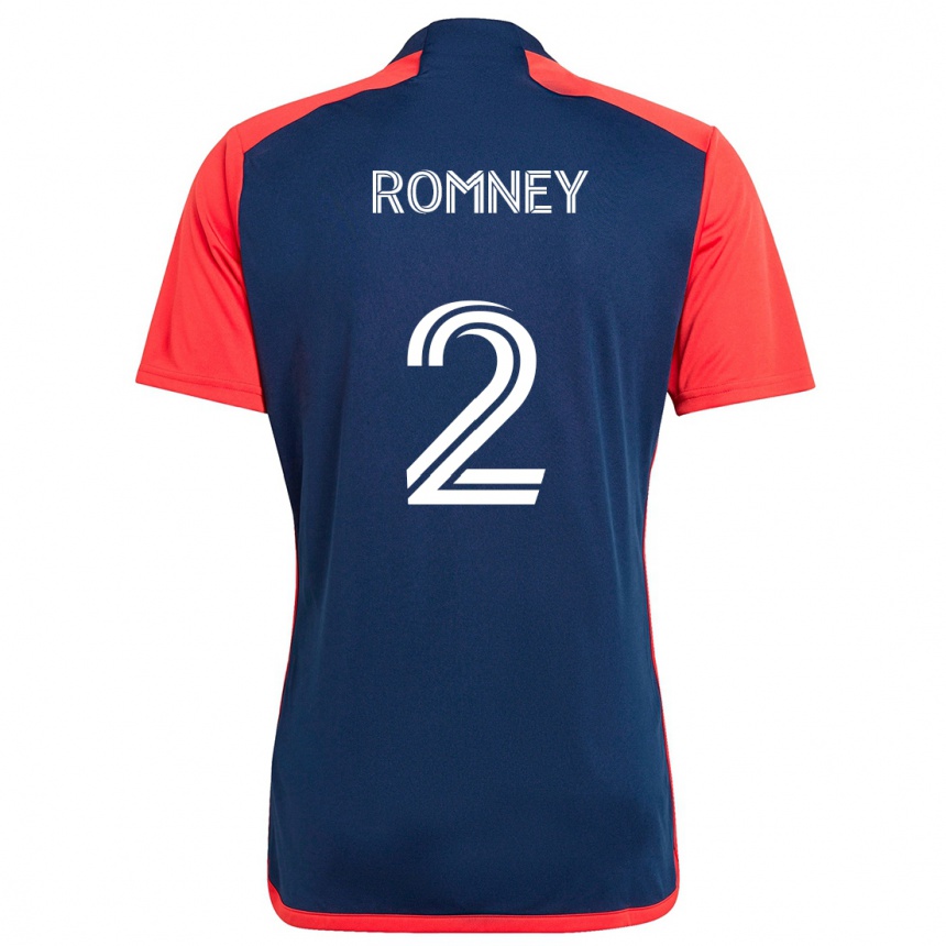 Men Football Dave Romney #2 Blue Red Home Jersey 2024/25 T-Shirt Australia