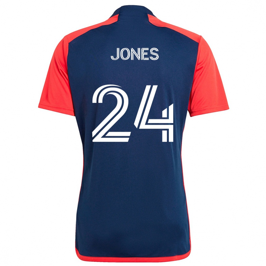 Men Football Dejuan Jones #24 Blue Red Home Jersey 2024/25 T-Shirt Australia