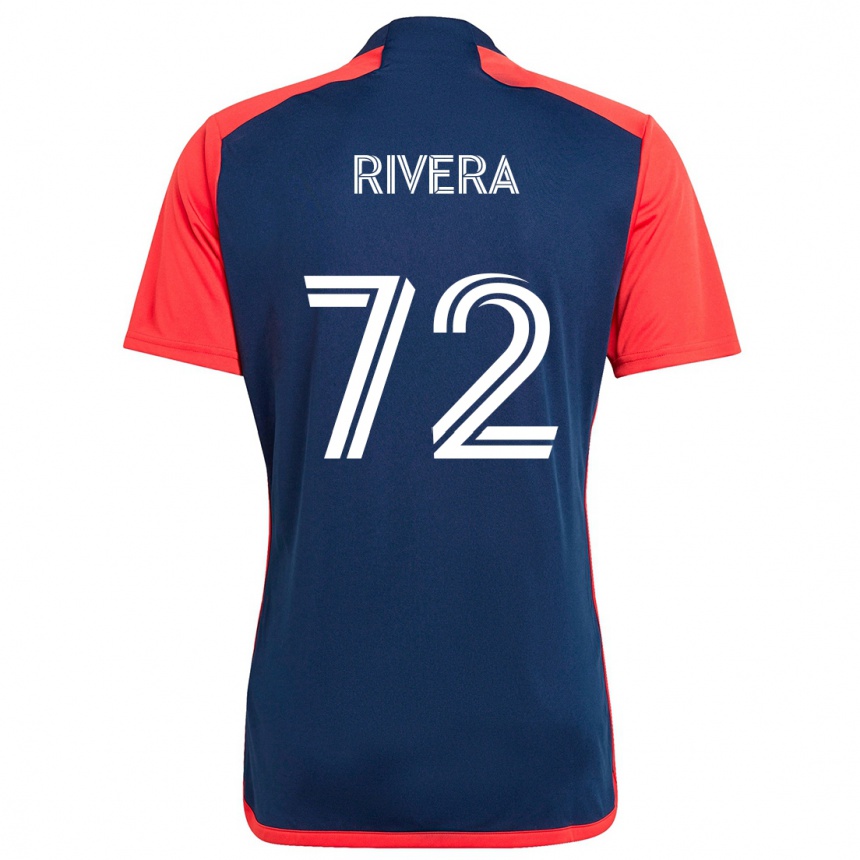 Men Football Damián Rivera #72 Blue Red Home Jersey 2024/25 T-Shirt Australia