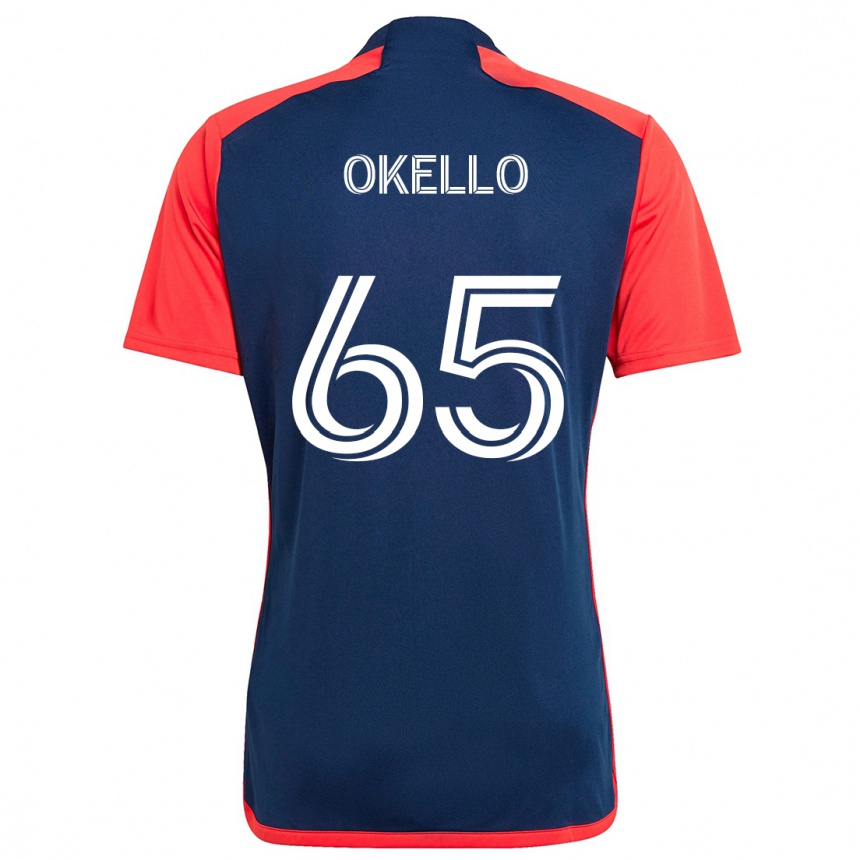 Men Football Noble Okello #65 Blue Red Home Jersey 2024/25 T-Shirt Australia