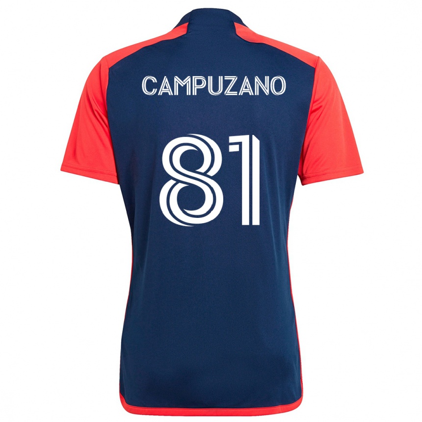 Men Football Nico Campuzano #81 Blue Red Home Jersey 2024/25 T-Shirt Australia