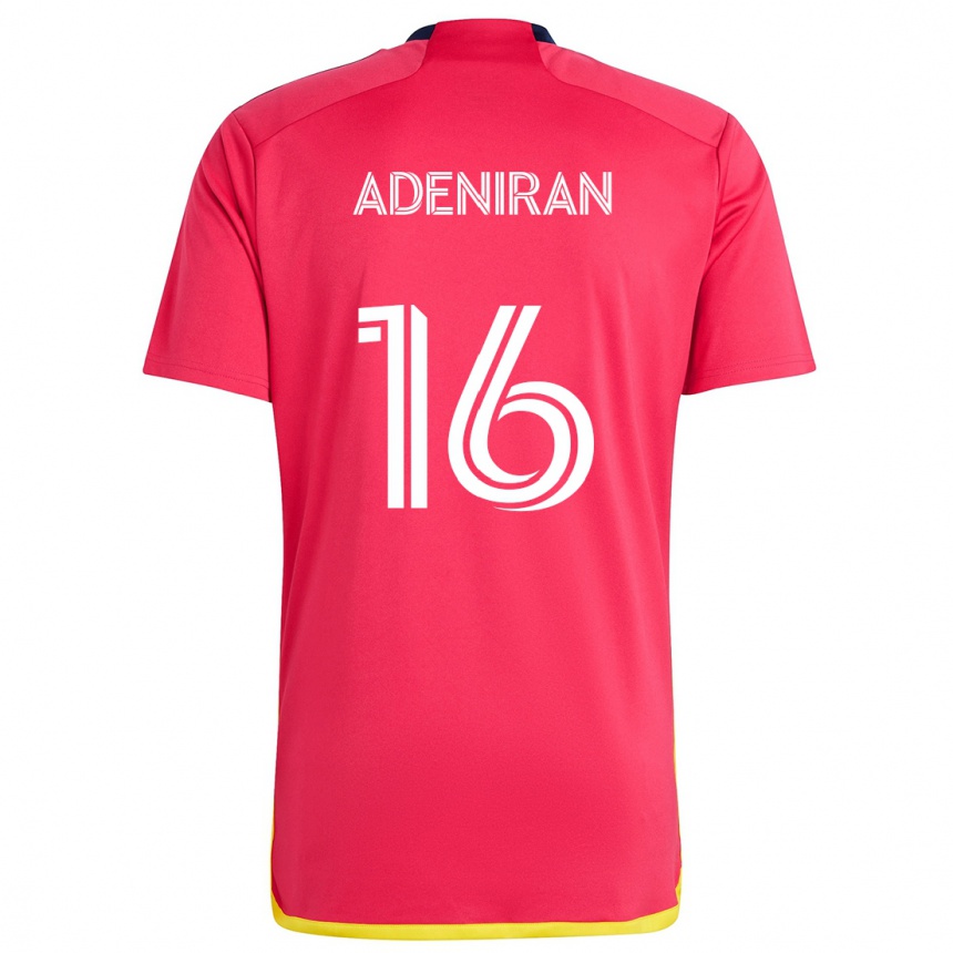 Men Football Samuel Adeniran #16 Red Blue Home Jersey 2024/25 T-Shirt Australia