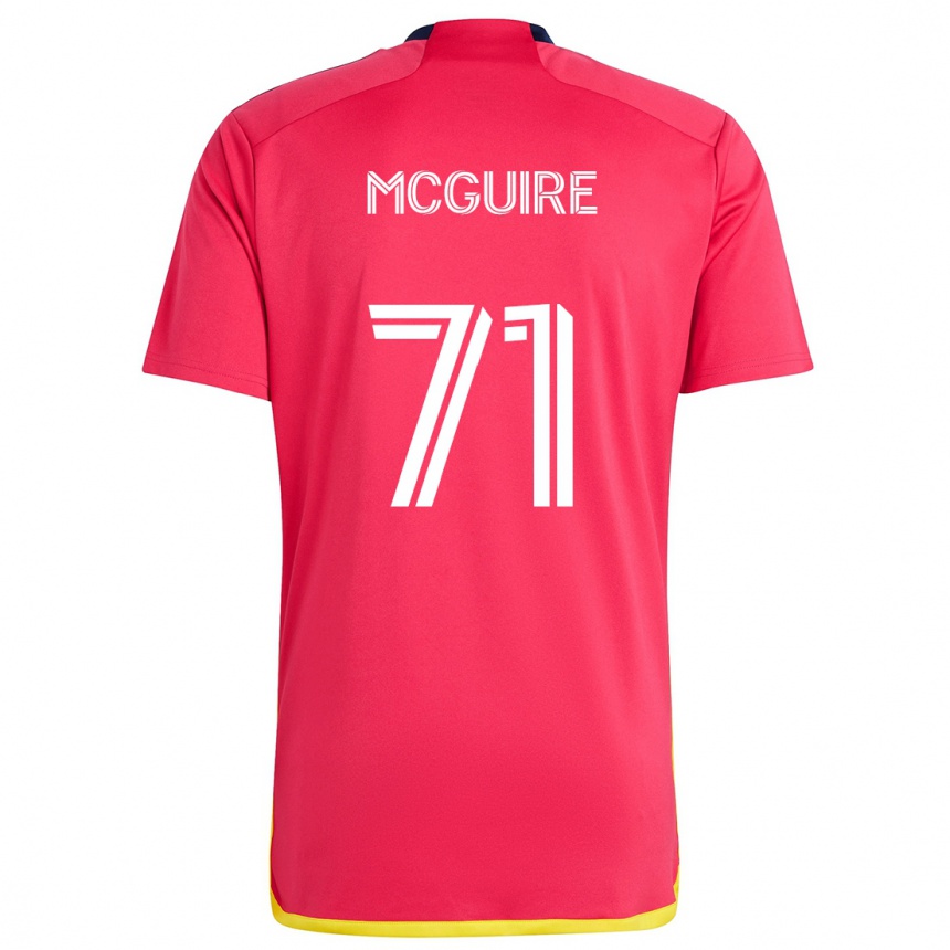 Men Football Nolan Mcguire #71 Red Blue Home Jersey 2024/25 T-Shirt Australia