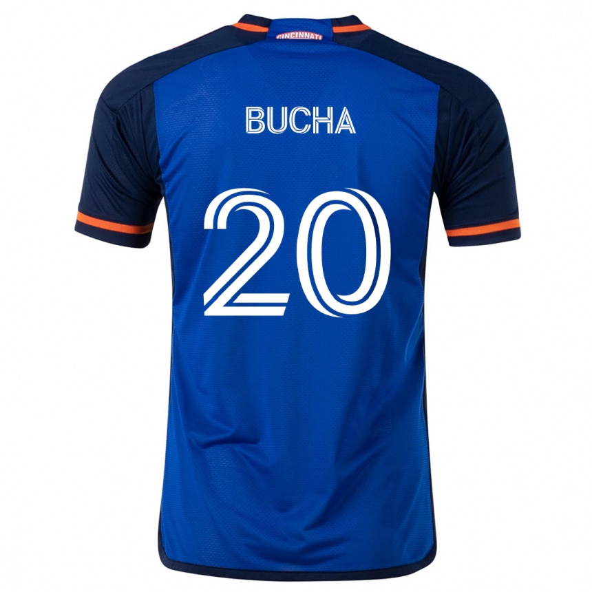 Men Football Pavel Bucha #20 Blue White Home Jersey 2024/25 T-Shirt Australia