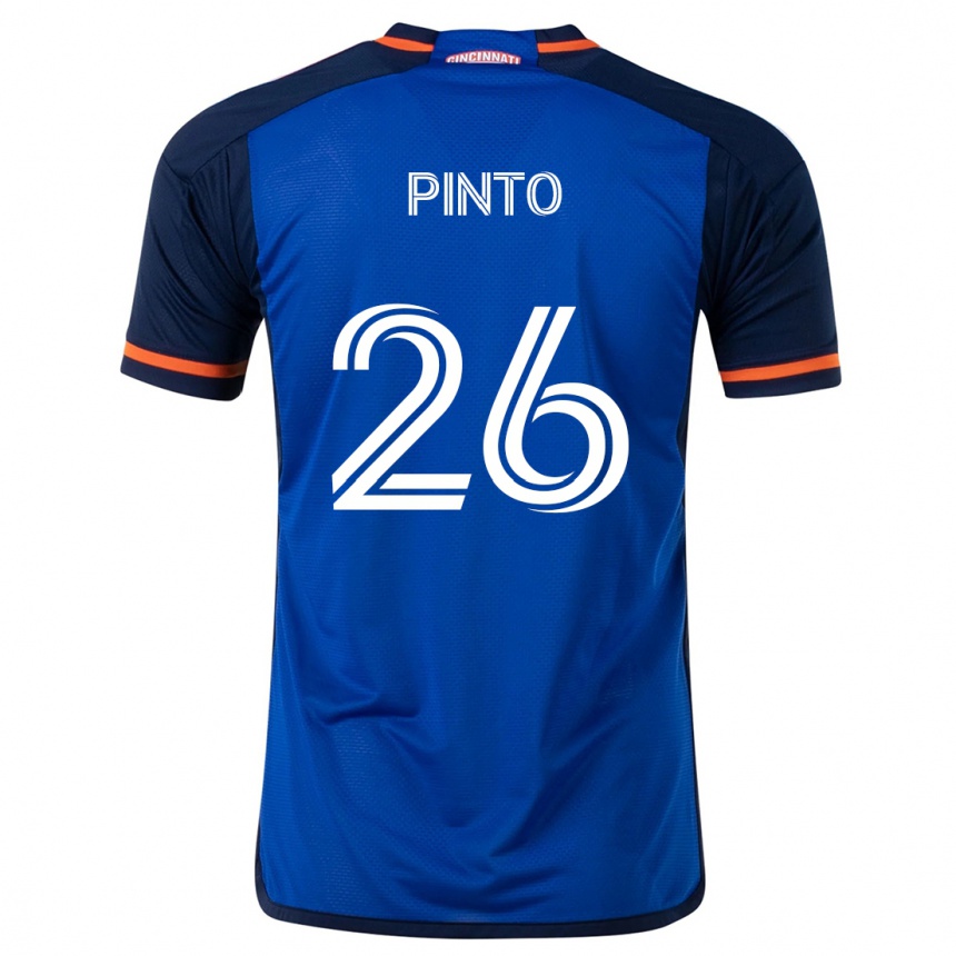 Men Football Malik Pinto #26 Blue White Home Jersey 2024/25 T-Shirt Australia