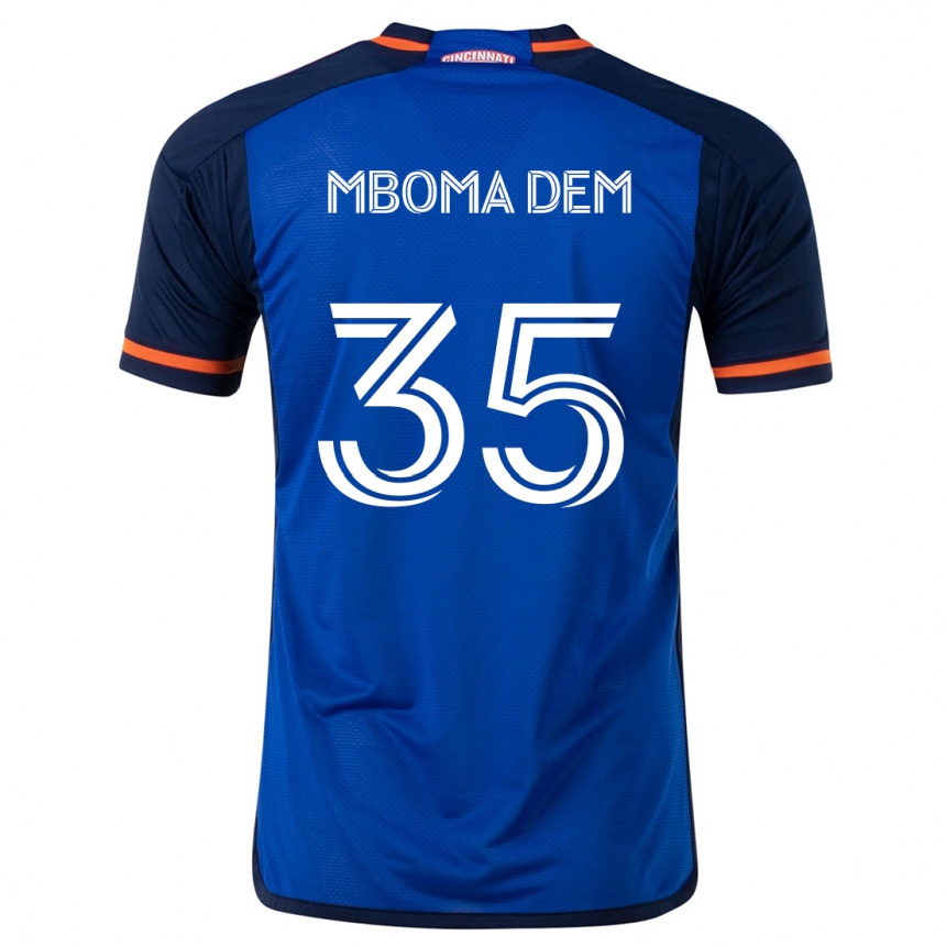 Men Football Kenji Mboma Dem #35 Blue White Home Jersey 2024/25 T-Shirt Australia