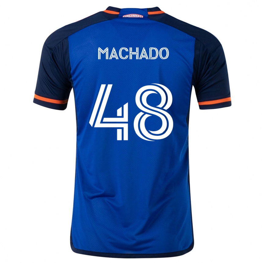 Men Football Juan Machado #48 Blue White Home Jersey 2024/25 T-Shirt Australia