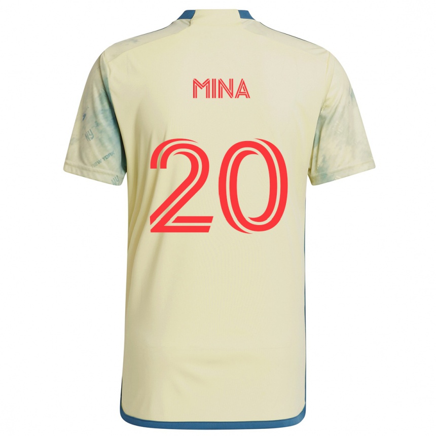 Men Football Juan Mina #20 Yellow Red Blue Home Jersey 2024/25 T-Shirt Australia