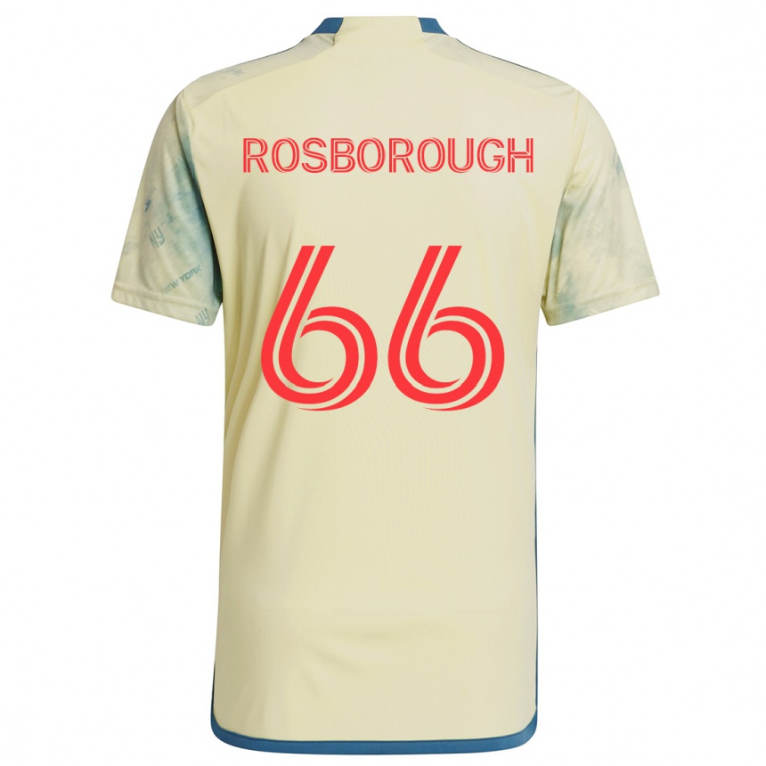 Men Football Tanner Rosborough #66 Yellow Red Blue Home Jersey 2024/25 T-Shirt Australia