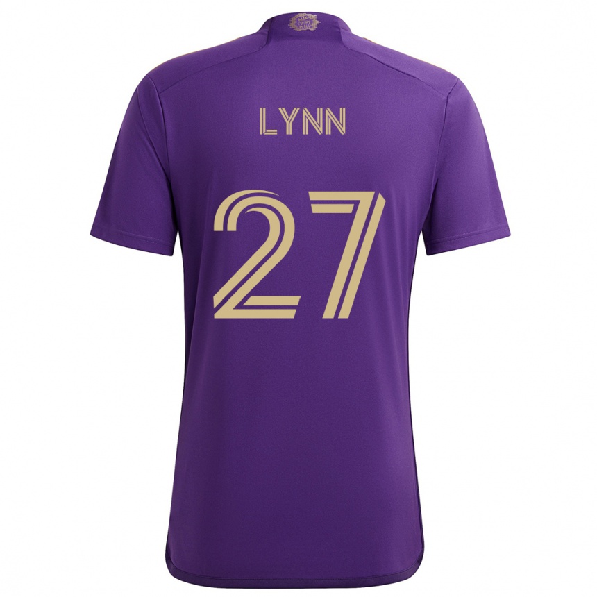 Men Football Jack Lynn #27 Purple Yellow Home Jersey 2024/25 T-Shirt Australia