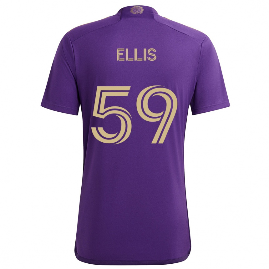 Men Football Justin Ellis #59 Purple Yellow Home Jersey 2024/25 T-Shirt Australia