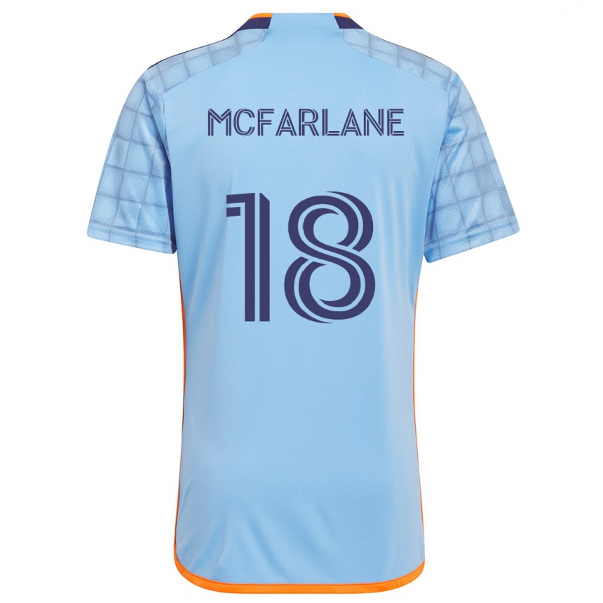 Men Football Christian Mcfarlane #18 Blue Orange Home Jersey 2024/25 T-Shirt Australia