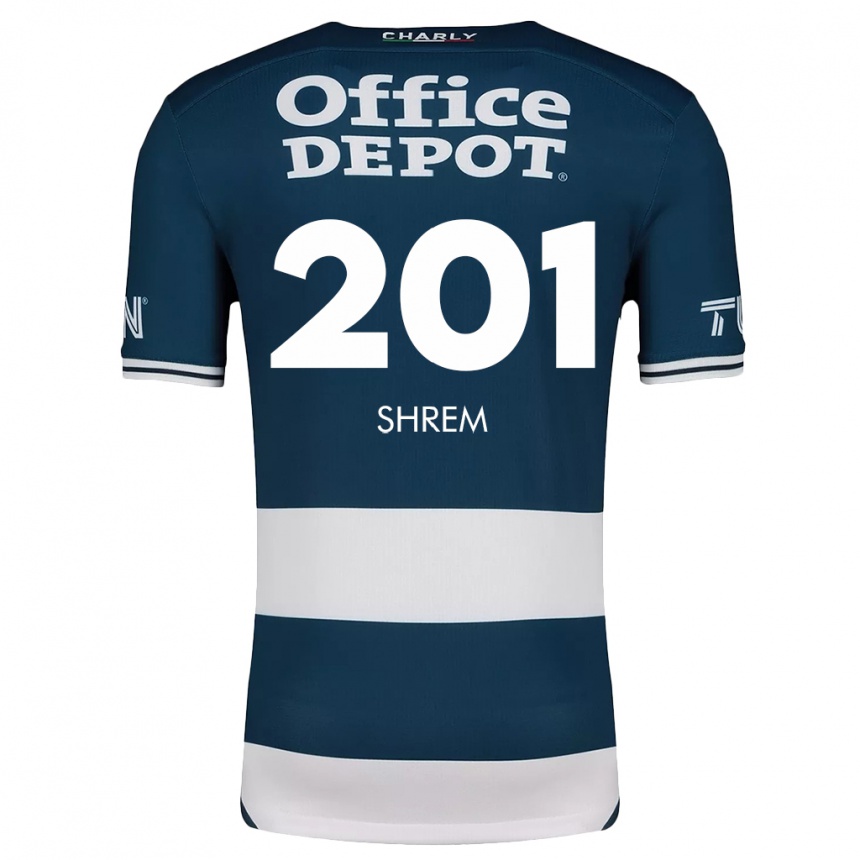 Men Football David Shrem #201 Blue White Home Jersey 2024/25 T-Shirt Australia