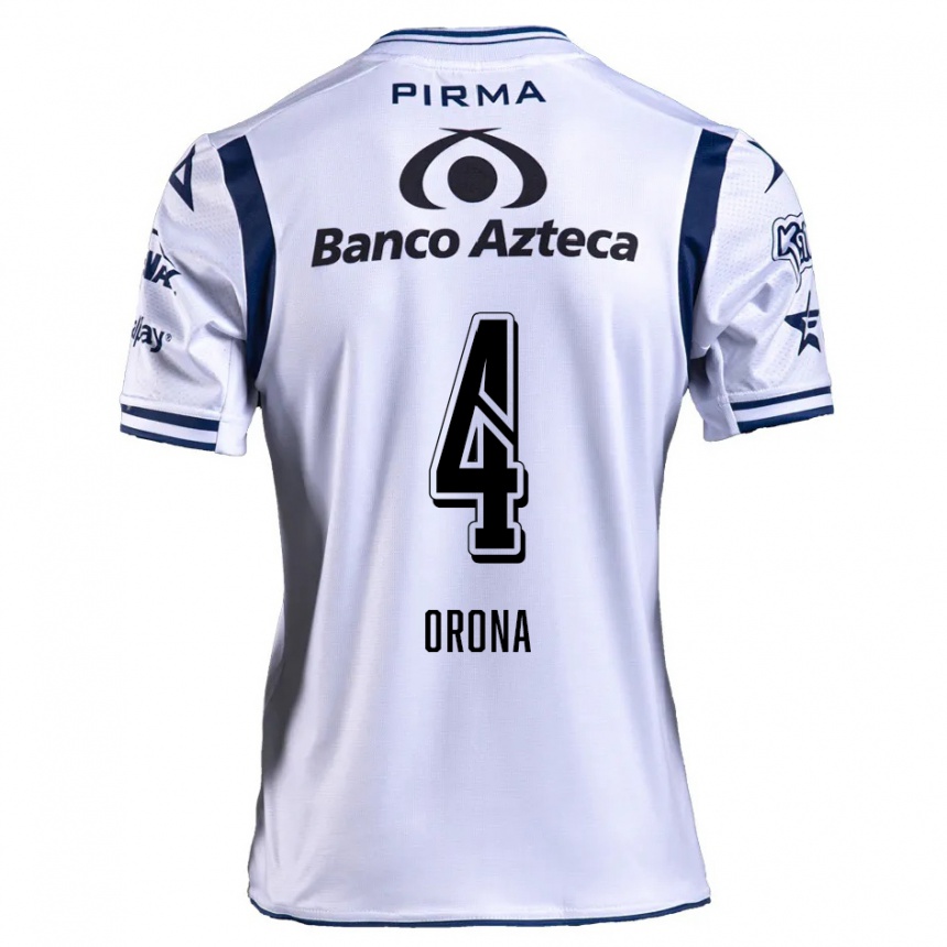 Men Football Efraín Orona #4 White Navy Blue Home Jersey 2024/25 T-Shirt Australia