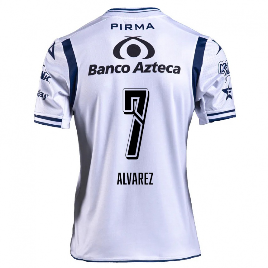 Men Football Daniel Álvarez #7 White Navy Blue Home Jersey 2024/25 T-Shirt Australia